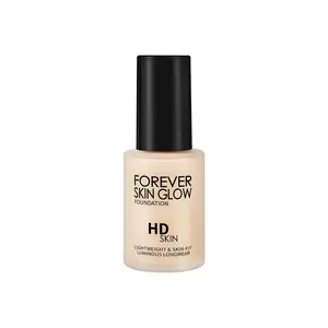 Ditu Forever Skin Glow Longwear Foundation, Lightweight Silk Touch, High Gloss, Strong Coverage, Breathable Formula, Light Beige Color, 1.23 Fl Oz