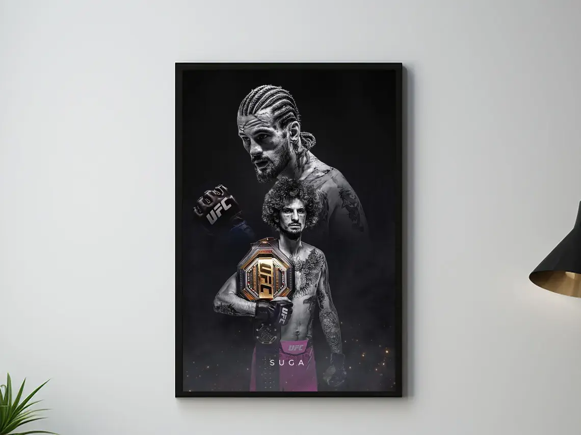 Sean O'Malley, Suga, Poster, UFC Poster, Poster Ideas, Fighter Poster, Athlete Motivation, Wall Decor, bantamweight champion, UFC295