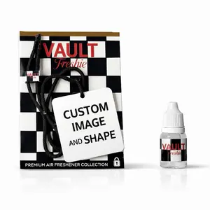 Custom Vault Freshie Refillable Car Air Freshener, Forever Lasting, Adjustable Strength, Luxury Auto Scent