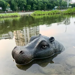 1pc of simulated hippopotamus head garden pond floating statue decoration, 10.3 inches, suitable for floating on the water surface. It is suitable for placing in home courtyards, swimming pools and fish tanks. It is a vivid and interesting gift.