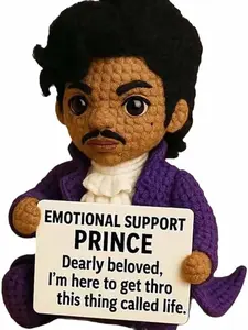 Emotional Support Prince Crochet Doll Handmade Comfort 3D Plush Collection Stuffed Animals Unique Appearance Soft Cozy Feel