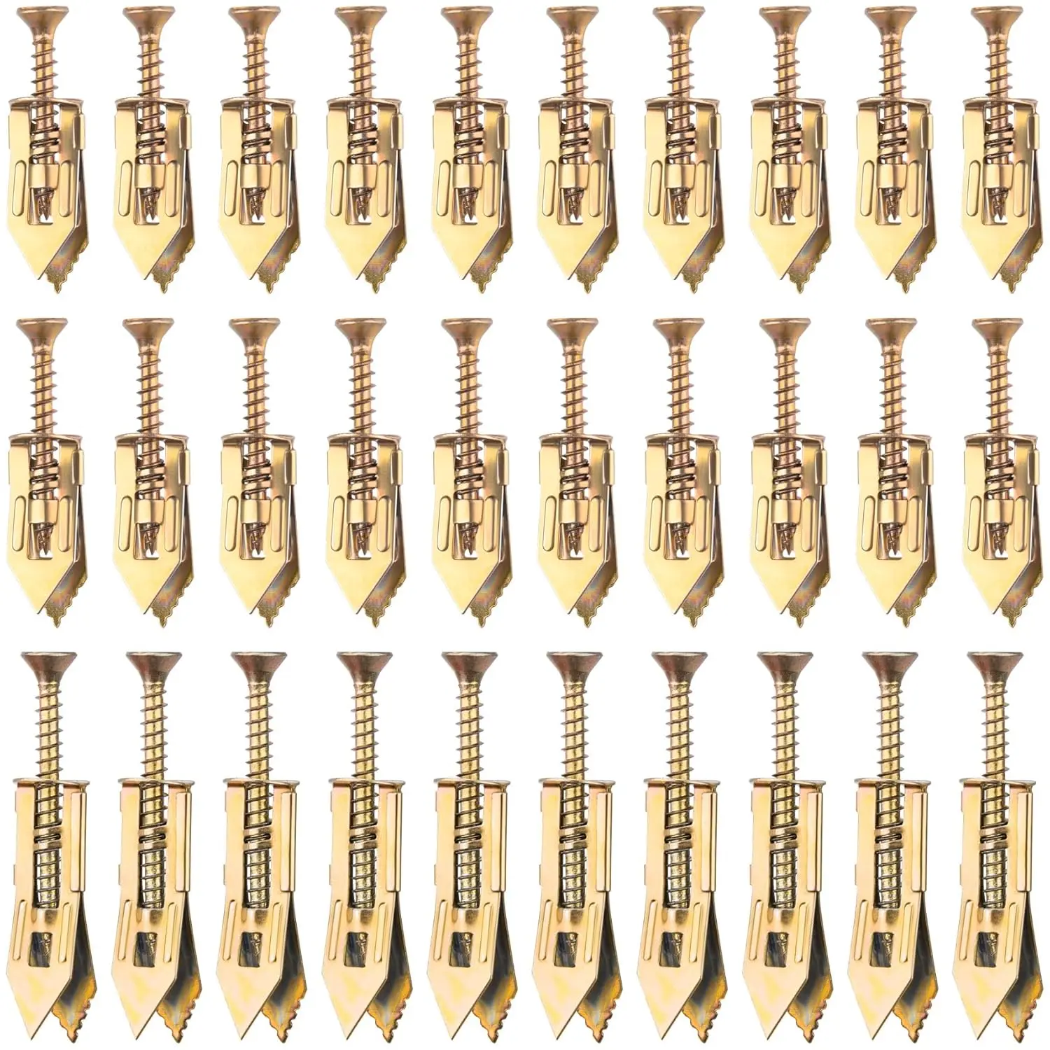 60 Pcs Self-Drilling Anchors, Ancors and Screws for Heavy Duty, Metal Screw Anchors Kit, No Drill and Holes in Wall (3 Sizes)