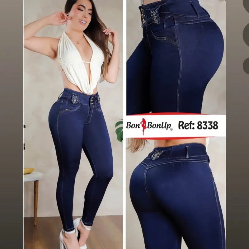 Bon Bon Up Ref. 8338 Colombian Jeans for Women - High Waist, Butt Lifting, Comfortable Fit