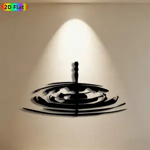 1pc Water Drop Metal Wall Art, Dynamic Water Drop Statue Mural, Ideal Gift for New Year, Easter, Nature Decor Enthusiasts, Weather-Resistant Metal Wall Decor Wall Sculptures, Perfect for Home Wall & Garden Fence, Unique Outdoor & Indoor Decor