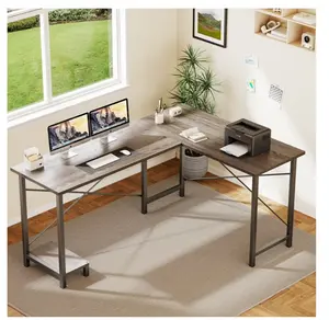 49 Inch L Shaped Desk - Computer Desk Corner Desks Gaming Desk PC Table with CPU Stand for Home Office Dorm Sturdy Writing Workstation, Gray
