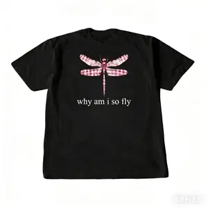 Women's Dragonfly Printed T-shirt Cute Nature Insect Graphic Tees Casual Loose Fitted Short Sleeve Tshirt for Summer Outfits