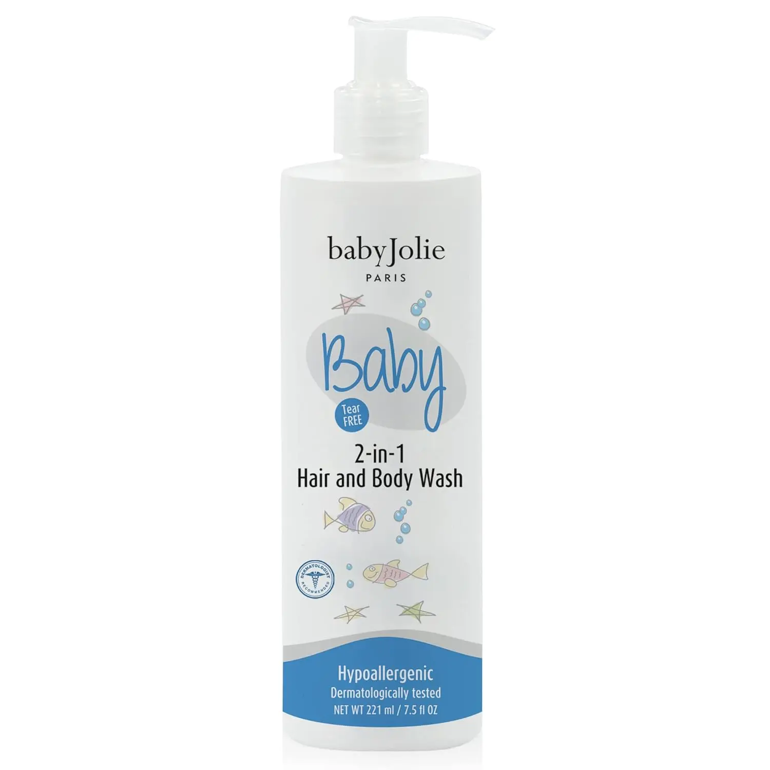 Baby Body Wash, Kids Hair and Body Wash for Babies & Newborn 2-in-1, Shampoo + Soap | 7.5oz | 221ml