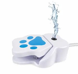 Dog Garden Fountain — Pet Water Play Toy — Outdoor Paw-Activated, Pedal-Dispensing Water Fountain