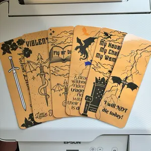 Riders Bookmarks - Unique Design with Swords Dragons and Quotes for Book Lovers - Perfect for Fantasy Enthusiasts
