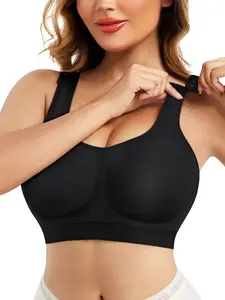 Women's Shapewear Bralette, High-Density Knit Fabric, No Underwire, Adjustable Straps, Breathable Back Design, Ideal for Post-Surgery Wear, Fit, Underwear