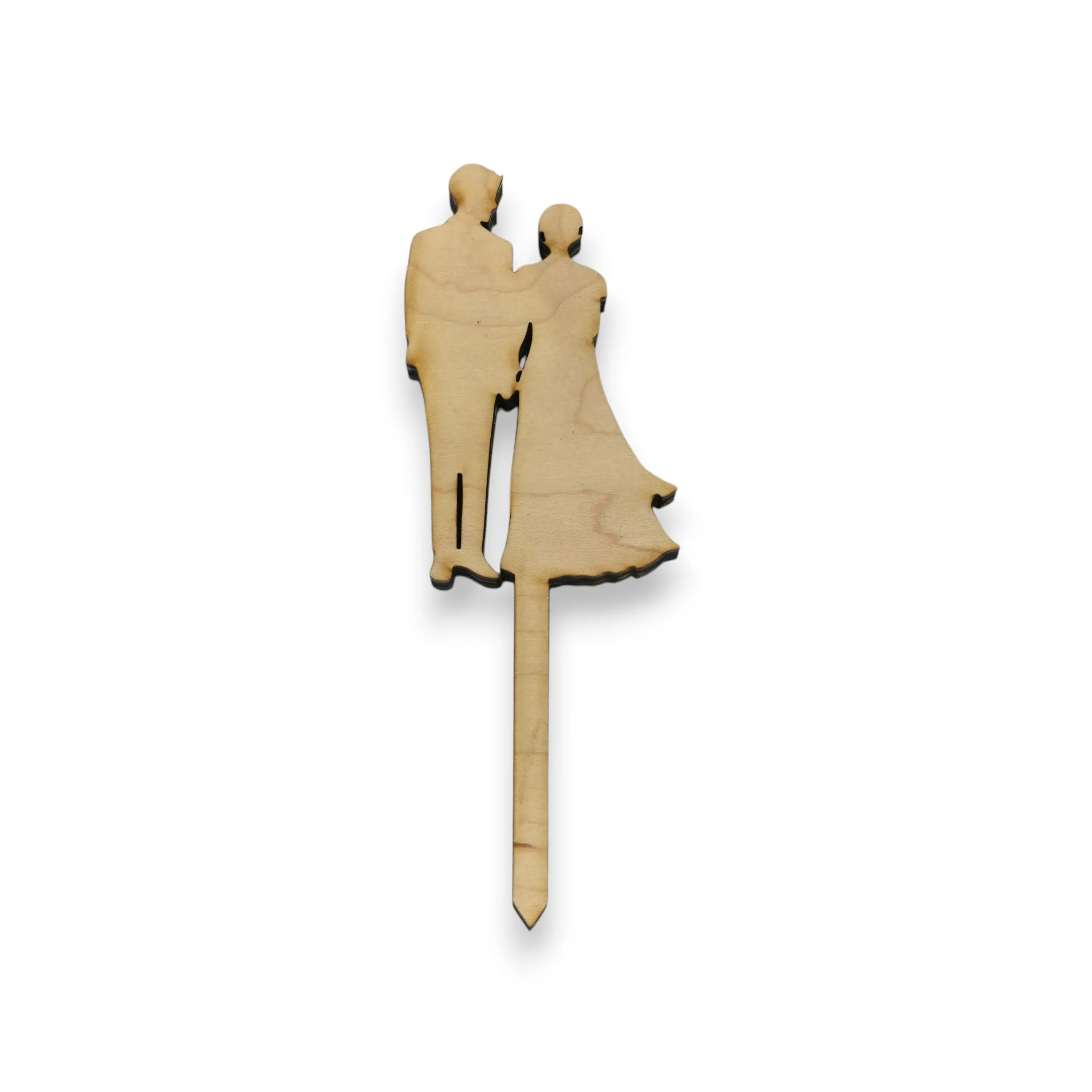 Cake Topper - Wedding Bride and Groom - Raw Wood