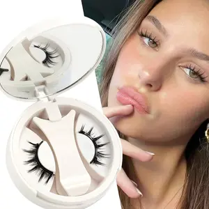 Magnetic False Eyelashes Set, Makeup, Cosmetic, Cartoon Style, Reusable, Easy to Use and Remove, Size 4-14mm, D Curl, Dense, Recyclable