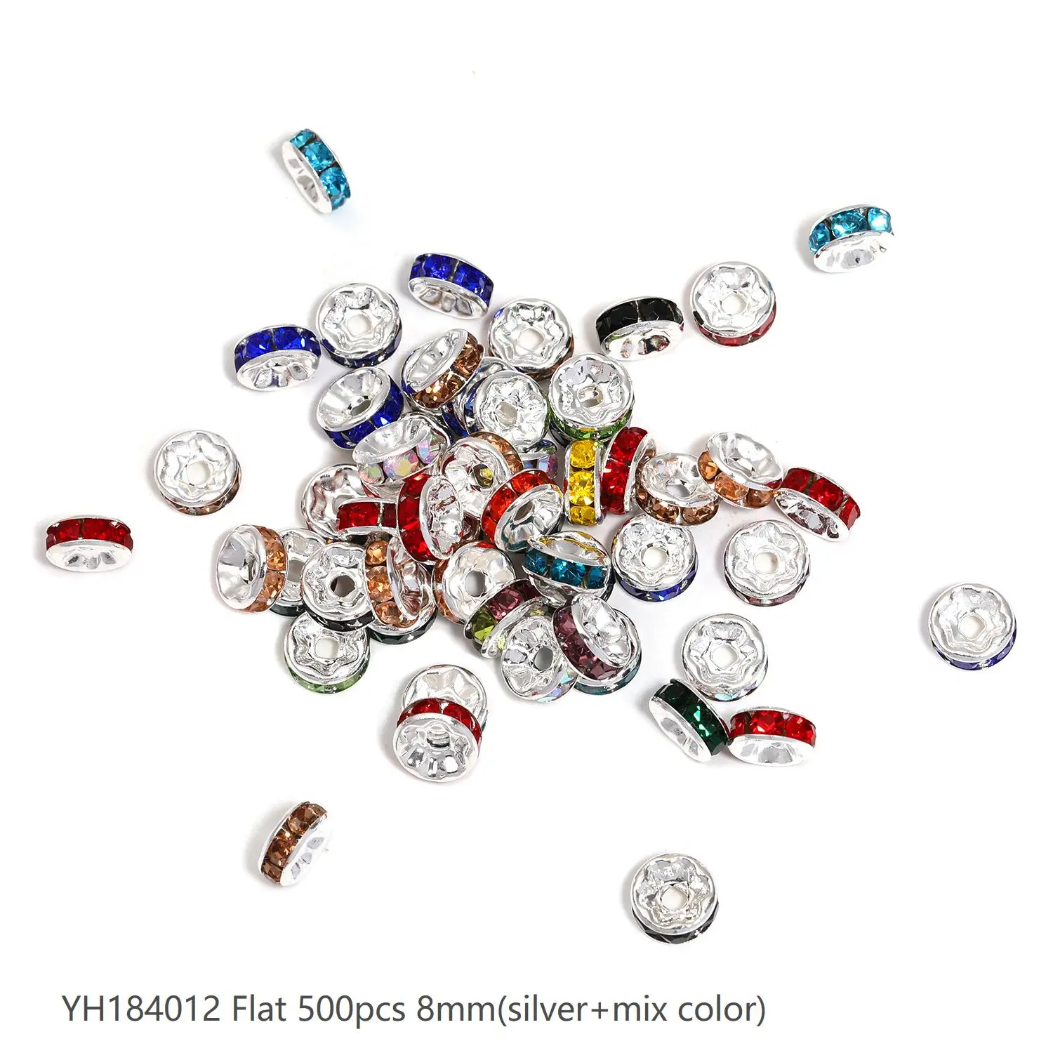 #136 (500PCS 8MM) Silver Mix YH184012 