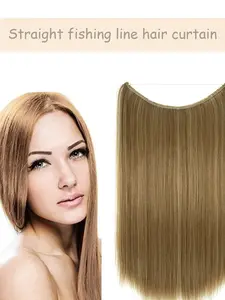 Women's Long Straight Hair Extension, Seamless Hair Extensions, Fashionable Hair Pieces for Party, Daily Use