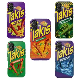 Takis Heat Spicy Phone Case - Rolled Tortilla Chips Compatible with iPhone 17, 16, 15, 14, 13, 12, 11, X & Galaxy