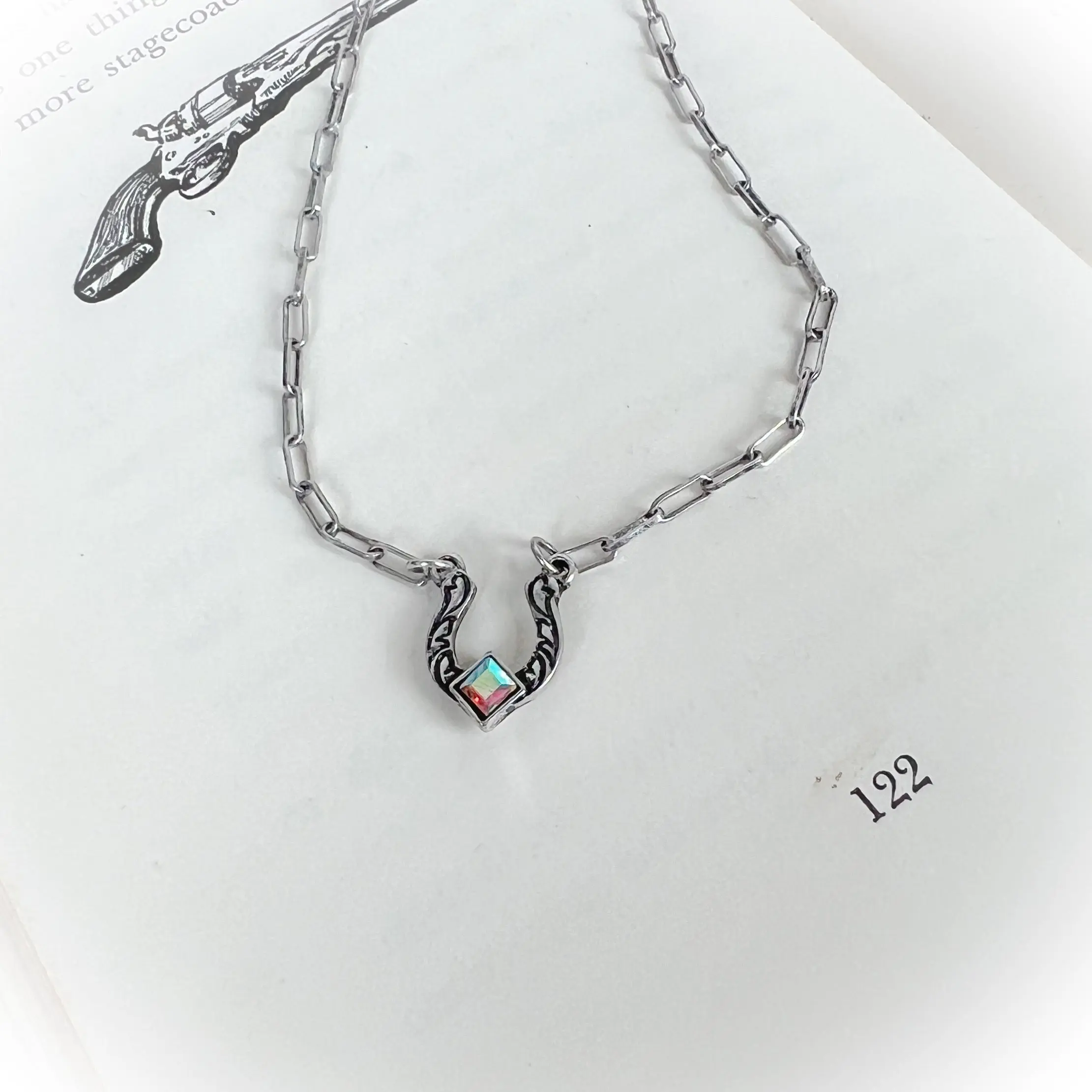 Wish Me Luck Western Horseshoe Necklace