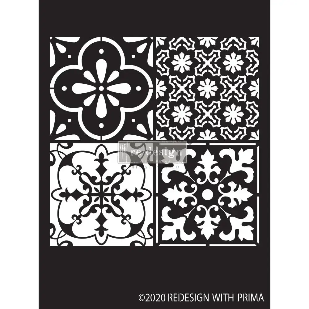 Redesign With Prima Decor Stencils® - Coastal Tile - 9"x13.5", 0.8mm thickness 655350650612