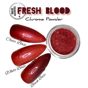 Fresh Blood | Red Metallic Chrome, Red Chrome, Chrome Powder for Nails