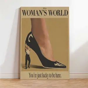 Women’s World, Retro Poster, Vintage Wall Art Print, Femininity Poster, Aesthetic Decor, Bedroom & Apartment Trendy Girly Prints