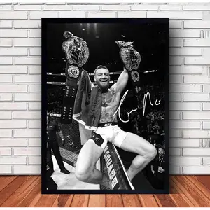 Dynamic Frameless Conor McGregor Boxing Poster: A Must - Have UFC Wall Art. Ideal for Sprucing Up Family Bedrooms, This Poster Showcases an Eye - Catching Conor McGregor Design. Modern Home Decor Decoration wall decor wall art posters