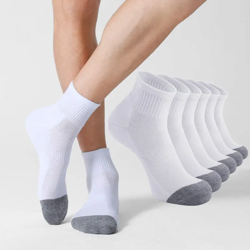 6 Pairs Crew Socks for Women Men - Running Ankle Socks Lightweight Breathable Athletic Socks Tubesocks