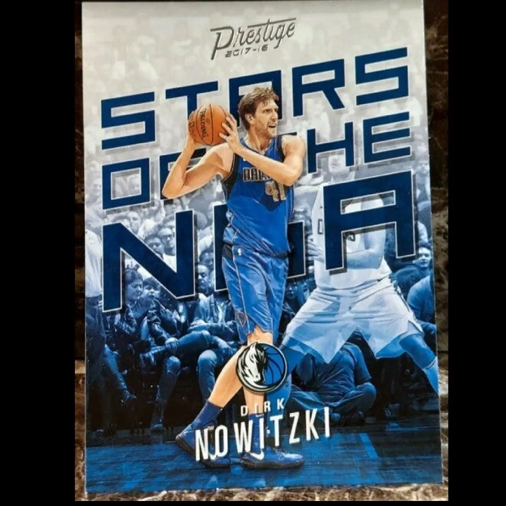 Panini Prestige 2018 Dirk Nowitzki Card #10 Stars on the NBA Mavericks Basketball Card Official Collectible