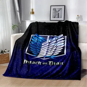 29 Style New Cartoon Attack on Titan Eren Anime Soft Flannel Blankets,Throw Blanket Comfortable for Beds Sofa Home Bedroom Gift