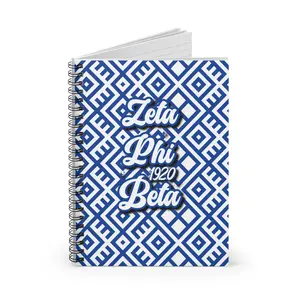 Zeta Phi Beta Sorority-Inspired 6 x 8 Spiral Notebook Journal with 118 Lined Pages