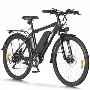 ZNH-02 City Commuter Electric Bike 350W Motor 36V 10Ah Battery 21-Speed Class 2 Ebike for Adults 50-60 Miles Range LED Display Front Suspension