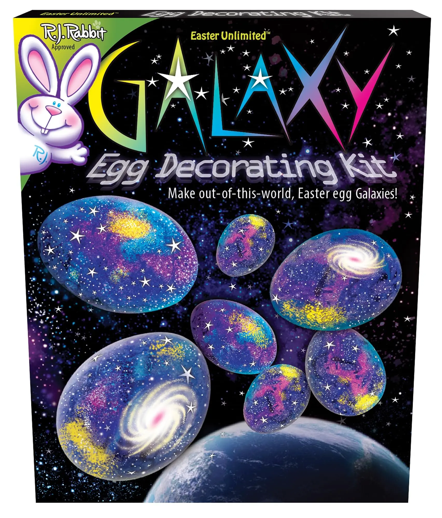 Easter Unlimited Galaxy Egg Decorating Dye Kit – Space-Themed Easter Egg Coloring Set with Cosmic Swirls, Stickers & Special Effects – Fun & Easy Easter Egg Dyeing for Kids & Families