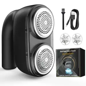 Fabric Shaver and Lint Remover, Rechargeable Electric Fuzz Remover with 2 Replaceable Blades, Electric Sweater Shaver to Remove Pilling Fuzz Remover Cleaning Outdoorfun Dual Heads Clothes