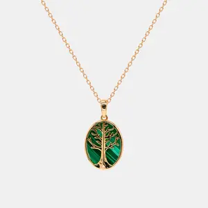 【760】Enchanted Grove Malachite Necklace – Vintage and Elegant Design, Perfect Wedding, Anniversary, or Birthday Gift for Women