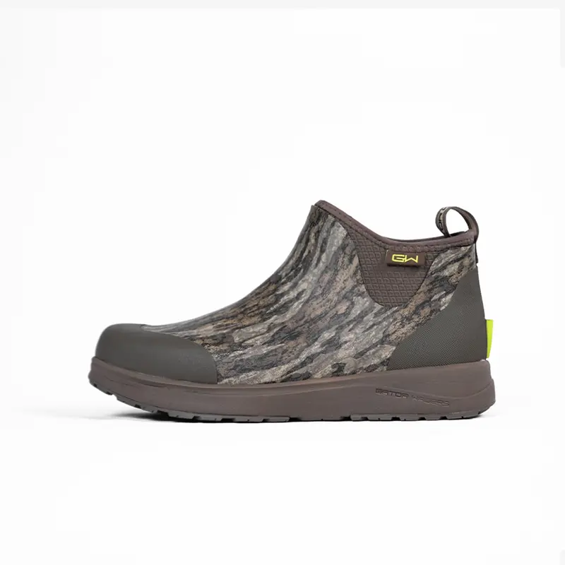Men's Camo Style Mossy Oak Bottomland Trek Boots - Reinforced Outdoor Walking Footwear, Durable Cushioned EVA, High-Traction Rubber Outsoles, Lightweight Waterproof Hunting Field Shoes