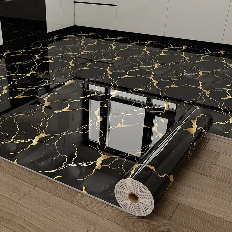 Self-Adhesive Waterproof Marble Tile Stickers - HolidayDecor Thick Vinyl Tiles Sticker for Home, Easy to Clean, Easy to Install, DIY Kitchen or Bathroom Decor, home decor