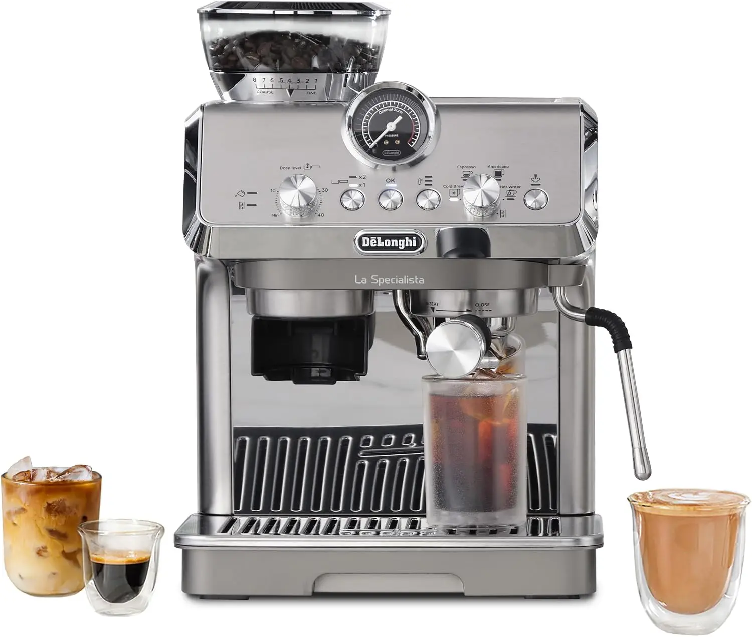 Delonghi La Specialista Arte Evo Espresso Machine with Coffee Grinder | #1 Worldwide Espresso Machine Maker, 4 Preset Recipes, Built-in Grinder, Powerful Milk Frother, Barista Toolkit Included