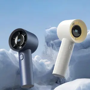 LMMAKE Portable Handheld Fan With 100 Gear Turbo Wind Adjustable Speed Rechargeable USB Battery Digital Display Personal Cooling Companion for Travel Camping Outdoor Gifts