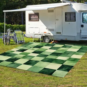 Vintage French Checkered Pattern Picnic Mat, Foldable Design Picnic Blanket, Lightweight & Easy To Carry Picnic Mat for Outdoor Camping, Picnic
