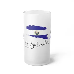 Jarra De Cerveza Con Bandera De El Salvador, Personaliza Tu Apellido, Regalo Para Papa, Regalo De Cumpleaños, Amo El Salvador