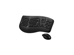Adesso WKB-1500GB 2.4GHz RF wireless ergonomic multimedia keyboard bundle with Laser scroll mouse