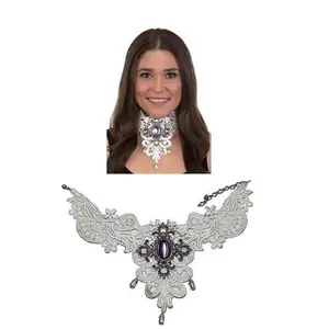 Lace Necklace - White - Angel - Victorian - Costume Accessory - Adult Teen