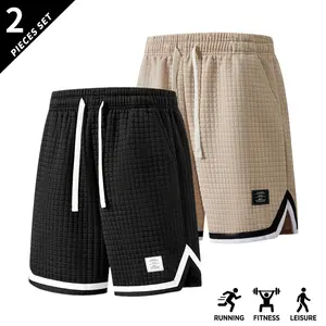 Men’s 2-Pack Summer Casual Shorts — Versatile Straight-Leg Loose Bermuda/Knee-Length Athletic Shorts for Teens, Trendy Style