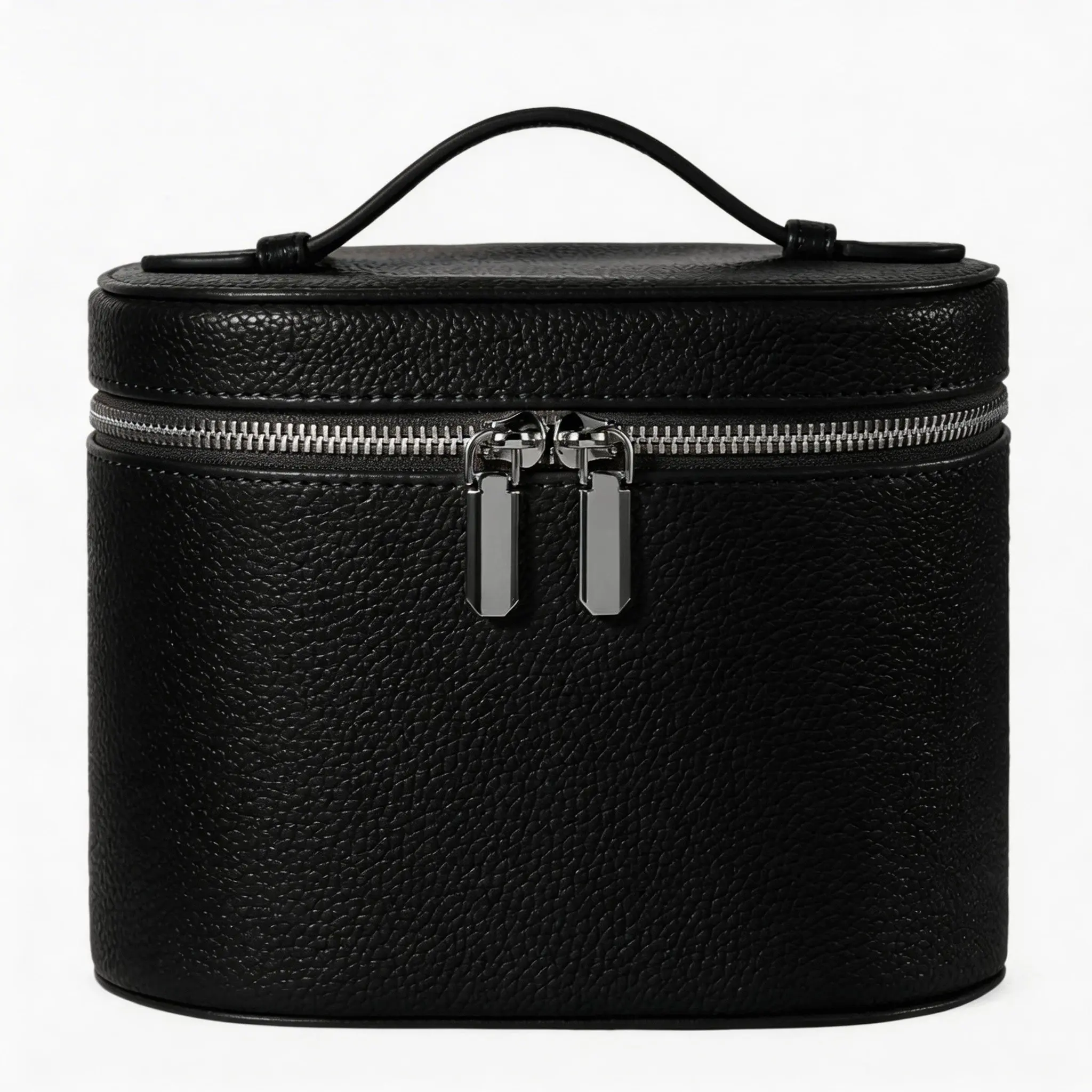 Travel Makeup Bag for Women Portable Cosmetic Organizer with Removable Dividers Waterproof PU Toiletry Case Compact Vanity Storage