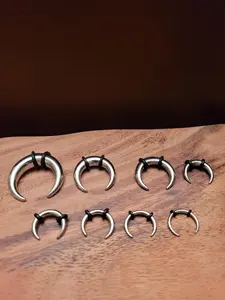 6 Steel Pinchers 0g 2g 4g 6g 8g 10g Horseshoes Talons Tapers Crescents septum silver gauges stretching kit 8mm 6mm 5mm 4mm 3mm 2mm men women