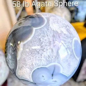 Huge Agate Sphere 58lb Huge Agate Sphere 58lb