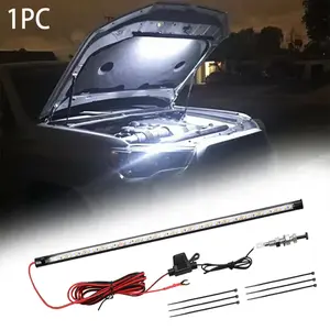 Universal Car Hood LED Inspection Light - Auto On/Off, High Brightness Engine Bay Light Strip with Waterproof Design, Easy Install for Night Maintenance