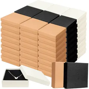 100 count   Boxes Bulk   Cardboard Boxes for Necklace Earring Bracelet Storage Package Display