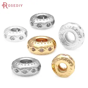 5.5MM 7.5MM Brass Zircon Wheel Spacer Beads Bracelets Beads  Diy Jewelry Accessories Making Rosediy official-website