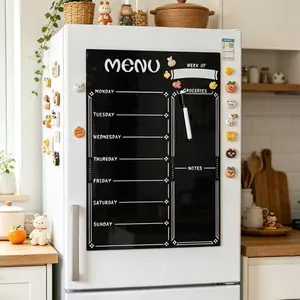 Fridge Calendar Whiteboard – A3 2-Pack Weekly Dry Erase Calendar, Magnetic for Refrigerator, Reusable, Quick Notes, Kitchen Desk