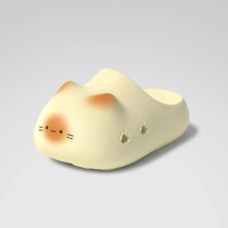 New Cute Cat Paw Print Slippers Cute Girls' Outdoor Waterproof Summer Slippers Home Couple Parent-child Cool Slippers