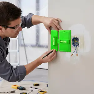 Labor Saving Devices for Old Work Box, Electrical Cutter, Low Voltage Tools for 1 Gang/2 Gang Metal Boxes, Non Metallic Electrical Extender, Wall Outlet Template Built in Level
